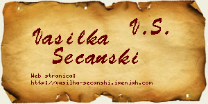 Vasilka Sečanski vizit kartica